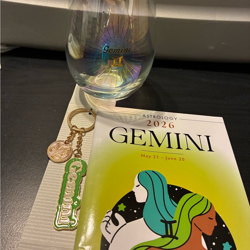 Gemini Zodiac accessories & glass  bundle